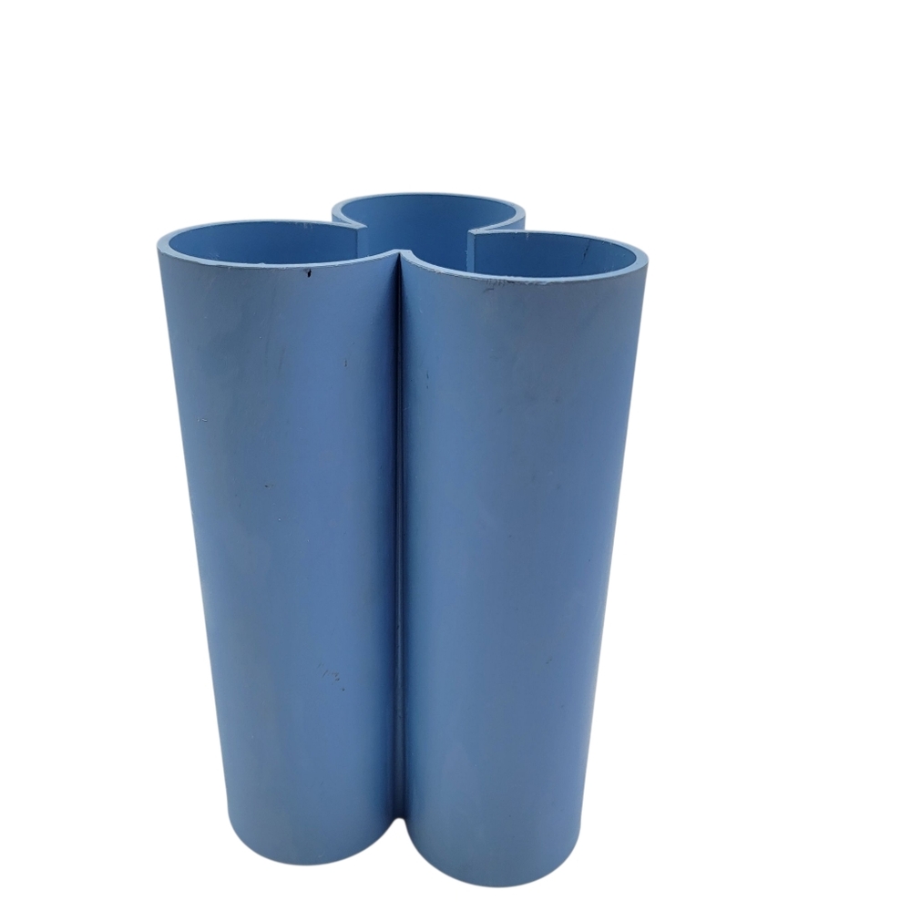 Vtg Tupperware Flower Vase Utensil Holder Cutlery Caddy 7.5" Tall Blue